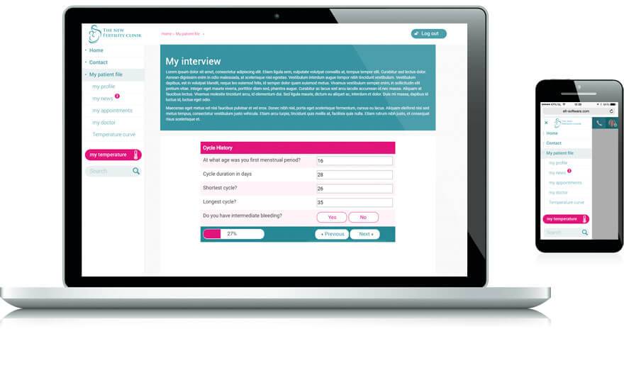 Online patient portal (PROM)